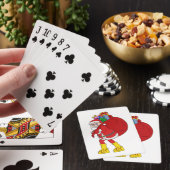 Sinterklaas draagt grote gele laarzen pokerkaarten (Insitu)