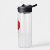 Sinterklaas draagt grote gele laarzen waterfles (Links)