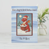 Sinterklaas' Drakenhelper Feestdagenkaart (Staand voorkant)
