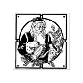 Sinterklaas drink koffie Kerstmis  kunst Rubberstempel (Afrduk)