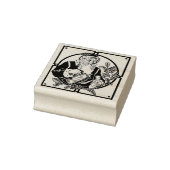 Sinterklaas drink koffie Kerstmis  kunst Rubberstempel (Stempel)