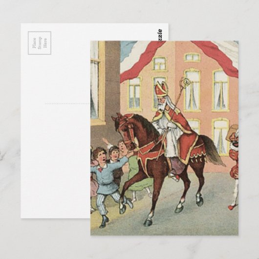 Sinterklaas Dutch St. Nick  St. Nicholas Briefkaart (Voorkant / Achterkant)