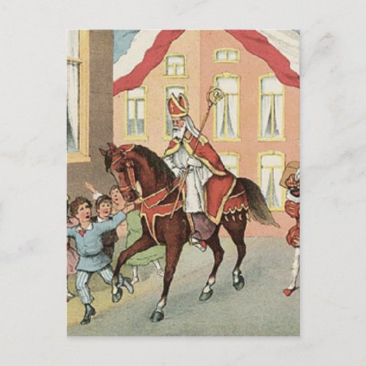 Sinterklaas Dutch St. Nick  St. Nicholas Briefkaart (Voorkant)