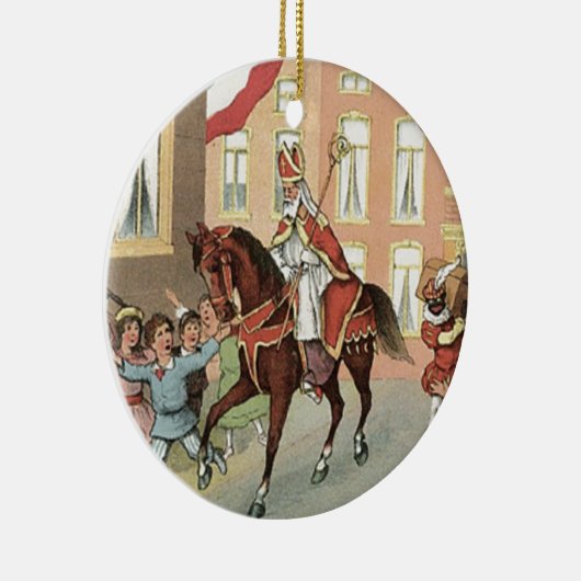 Sinterklaas Dutch St. Nick  St. Nicholas Keramisch Ornament (Rechts)