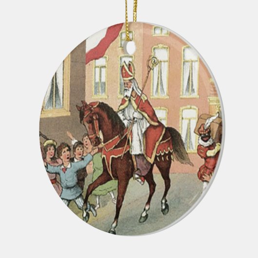 Sinterklaas Dutch St. Nick St. Nicholas Keramisch Ornament (Links)