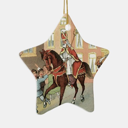 Sinterklaas Dutch St. Nick St. Nicholas Keramisch Ornament (Rechts)