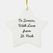 Sinterklaas Dutch St. Nick St. Nicholas Keramisch Ornament (Achterkant)