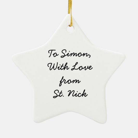 Sinterklaas Dutch St. Nick  St. Nicholas Keramisch Ornament (Achterkant)