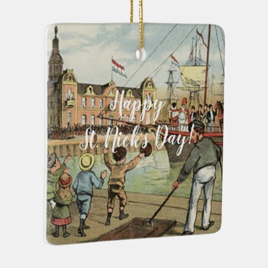 Sinterklaas Dutch St. Nick St. Nicholas Keramisch Ornament (Rechts)