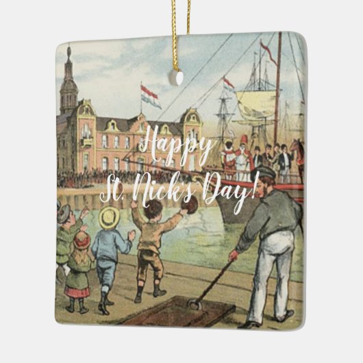 Sinterklaas Dutch St. Nick  St. Nicholas Keramisch Ornament (Links)