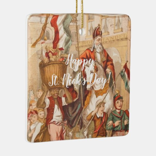 Sinterklaas Dutch St. Nick  St. Nicholas Keramisch Ornament (Rechts)