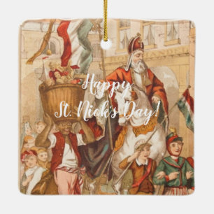 Sinterklaas Dutch St. Nick  St. Nicholas Keramisch Ornament