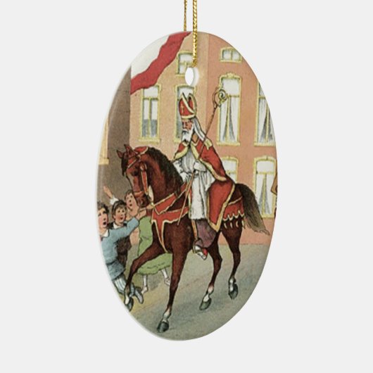 Sinterklaas Dutch St. Nick  St. Nicholas Keramisch Ornament (Rechts)