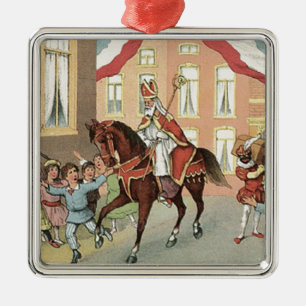 Sinterklaas Dutch St. Nick  St. Nicholas Metalen Ornament