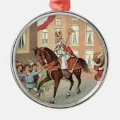 Sinterklaas Dutch St. Nick  St. Nicholas Metalen Ornament (Voorkant)