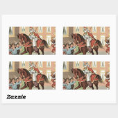 Sinterklaas Dutch St. Nick  St. Nicholas Rechthoekige Sticker (Vel)