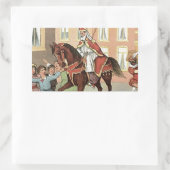 Sinterklaas Dutch St. Nick  St. Nicholas Rechthoekige Sticker (Tas)