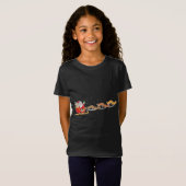 Sinterklaas eekhoorns trekken slee Kerstmis T-shirt (Voorkant volledig)