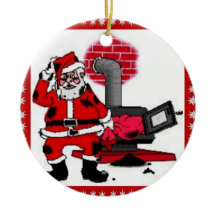 Sinterklaas & een Kolen Kachel Burner Ornament
