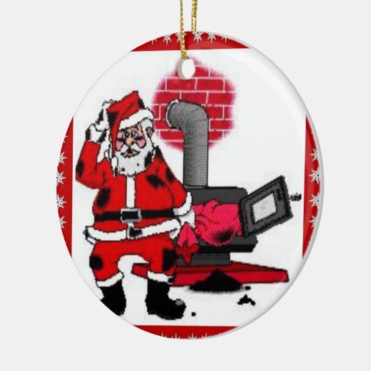  Sinterklaas & een Kolen Kachel Burner Ornament (Links)