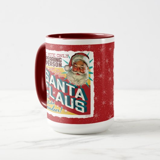 Sinterklaas! Eén nacht maar! Retro Poster ontwerp Mok (Voorkant links)
