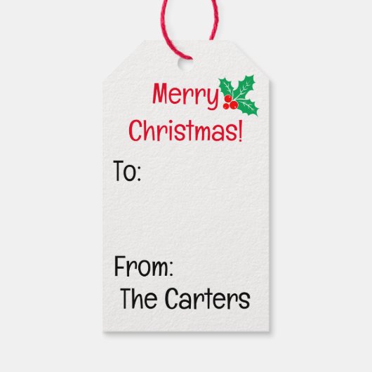 Sinterklaas Eenvoudig te lezen Set van Gift Labels Cadeaulabel (Achterkant)