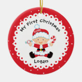 Sinterklaas eerste Kerstmis Keramisch Ornament (Voorkant)