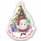 Sinterklaas Ei Kerstmis Sticker (Voorkant)