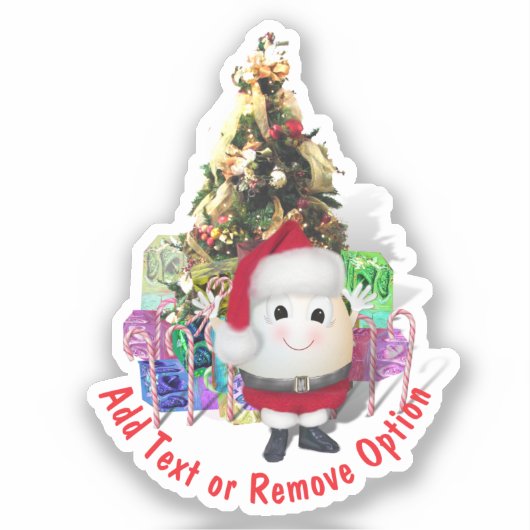 Sinterklaas Ei Kerstmis Sticker (Voorkant)