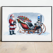 Sinterklaas elektrische slee EV Poster