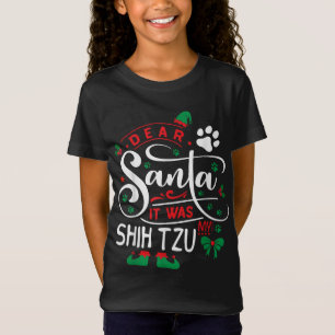 Sinterklaas elf Kerstmis Kerst Hondenras mijn Shih T-shirt