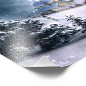 Sinterklaas en Beer van polen Foto Afdruk (Hoek)