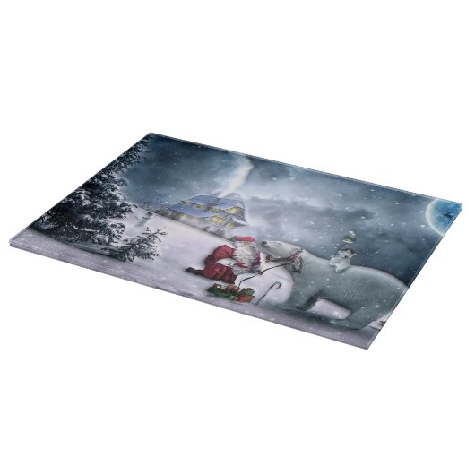 Sinterklaas en Beer van polen Snijplank (Hoek)