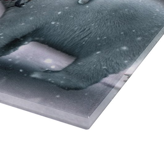 Sinterklaas en Beer van polen Snijplank (Hoek)