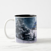 Sinterklaas en Beer van polen Tweekleurige Koffiemok (Links)