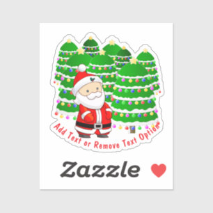 Sinterklaas en Bomen Kerstmis Sticker