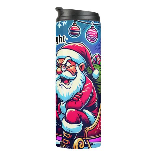 Sinterklaas en boze rendieren thermosbeker (Geroteerd rechts)