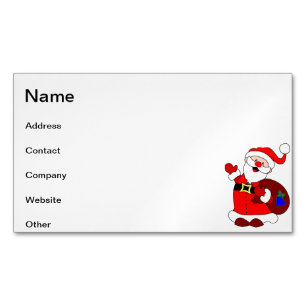 Sinterklaas en cadeauzakje clipart visitekaartje magneet