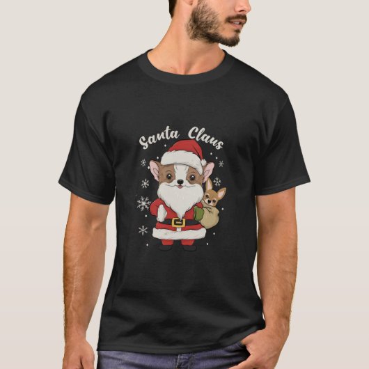 Sinterklaas en Chihuahua T-shirt (Voorkant)