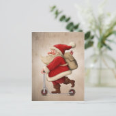 Sinterklaas en de push-scooter feestdagenkaart (Staand voorkant)