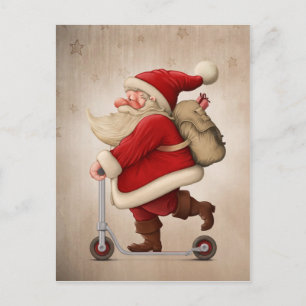 Sinterklaas en de push-scooter feestdagenkaart
