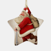 Sinterklaas en de push-scooter keramisch ornament (Rechts)