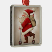Sinterklaas en de push-scooter metalen ornament (Rechts)