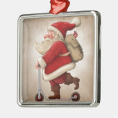 Sinterklaas en de push-scooter metalen ornament (Links)