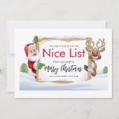 Sinterklaas en een rode neus rendier mooie lijst feestdagenkaart (Voorkant)