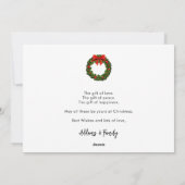 Sinterklaas en een rode neus rendier mooie lijst feestdagenkaart (Achterkant)