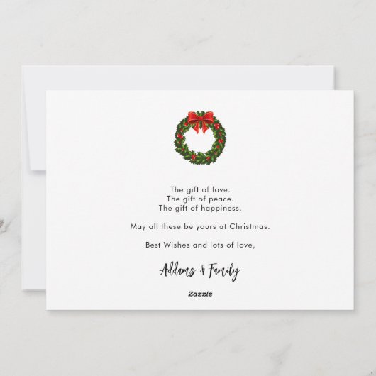 Sinterklaas en een rode neus rendier mooie lijst feestdagenkaart (Achterkant)