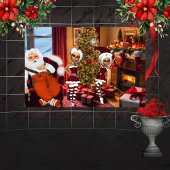 Sinterklaas en elfen na het werk poster