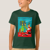 Sinterklaas en gebeden Mantis Quirky Weird Kerstmi T-shirt (Voorkant)