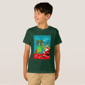 Sinterklaas en gebeden Mantis Quirky Weird Kerstmi T-shirt (Voorkant volledig)